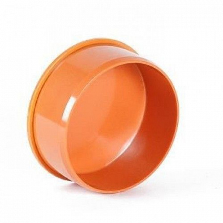 Заглушка канализационная рыжая Дн200мм НПВХ Хемкор на сайте Стройсервис
