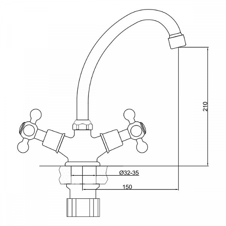 Смеситель для кухни GROSS AQUA Yota 3088039C-B03