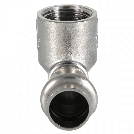 Угольник нерж. сталь 90° D22х3/4 вн.резьба Valtec