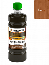 Морилка водная Мокко 0,5л ZERWOOD MV на сайте Стройсервис
