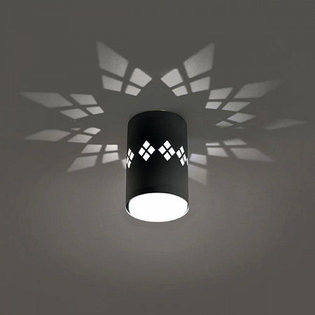 Светильник накладной спот HL351 св/д подсветка черный 80х80х100мм 41456 Feron (1)