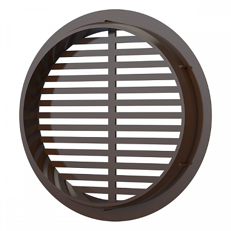Решетка дверная переточная круглая 05ДП коричневый ERA (2)