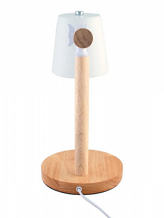 Светильник настольный СТ83 40W E27 металл/дерево/резина белый 19595 СТАРТ (2)