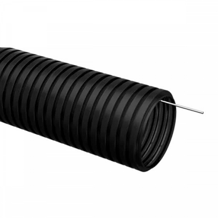Труба гофрированная ПНД черная d-20 мм с зондом  на сайте Стройсервис
