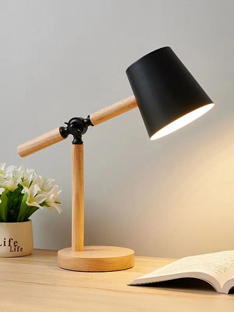 Светильник настольный СТ83 40W E27 металл/дерево/резина черный 19594 СТАРТ (6)