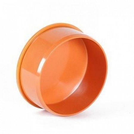 Заглушка канализационная рыжая Дн160мм НПВХ Хемкор на сайте Стройсервис
