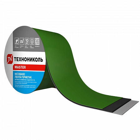 Лента NICOBAND зелёный 3м*10см самоклеящаяся на сайте Стройсервис
