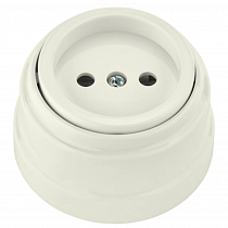 РЕТРО бежевый - розетка 1-местная б/з  СВЕТОПРИБОР на сайте Стройсервис
