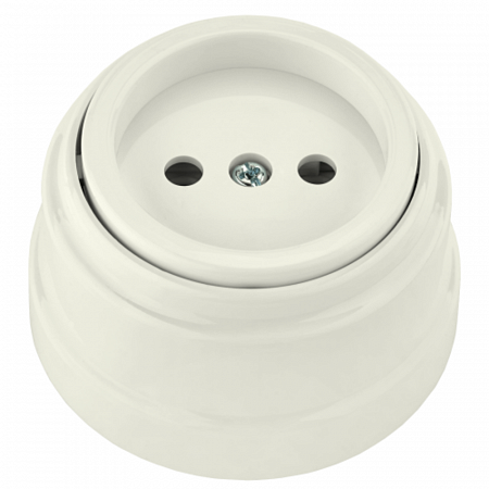 РЕТРО бежевый - розетка 1-местная б/з  СВЕТОПРИБОР на сайте Стройсервис
