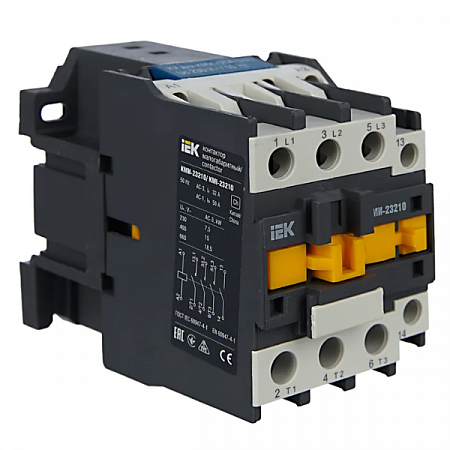 Контактор КМИ-23210 32А 400В/АС3 1НО IEK KKM21-032-400-10 на сайте Стройсервис
