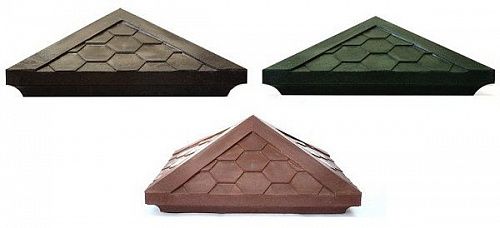 Колпак полимернопесчаный зелёный 385*385мм  на сайте Стройсервис
