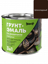 Грунт-эмаль по ржавчине 3в1 Узор глянцевая шоколадная фас 1.8кг на сайте Стройсервис
