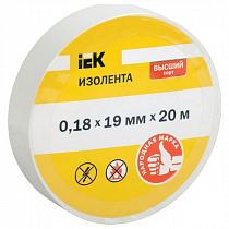 Изолента ПВХ 0.18х19мм бел. (рул.20м) IEK UIZ-20-10-K01 на сайте Стройсервис
