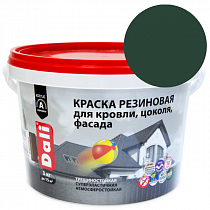 "DALI" краска резиновая для кровли, цоколя, фасада, зеленый - 3 кг на сайте Стройсервис
