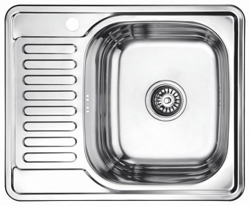 Мойка кухонна врезная Mixline (Правая) 580*480 0,6мм с сифоном на сайте Стройсервис
