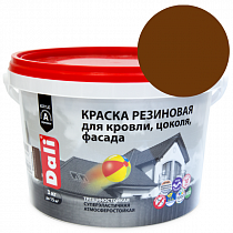 "DALI" краска резиновая для кровли, цоколя, фасада, терракотовый - 3 кг на сайте Стройсервис
