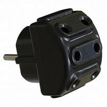 AY-KA разветвитель 5 гн. 10A 250В плоская вилка черный (Турция) 7914300 на сайте Стройсервис
