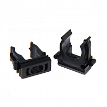 Крепеж-клипса d20 мм для электрики черный на сайте Стройсервис
