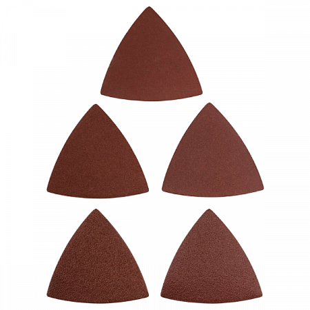 Листы шлифовальные треугольные на тканевой основе, 80 мм, набор 5 шт. на сайте Стройсервис
