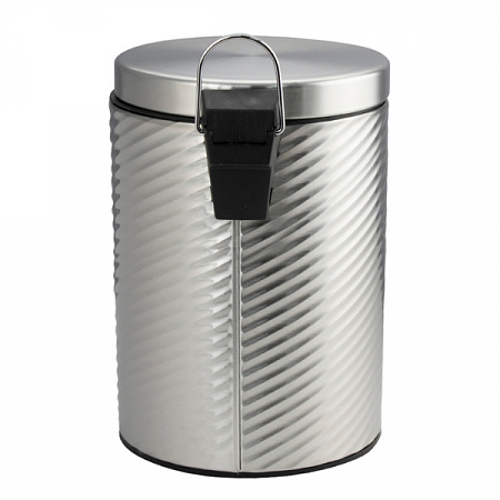 Ведро круглое 7л винтообразное нерж. (хром с педалью) Санакс (2)