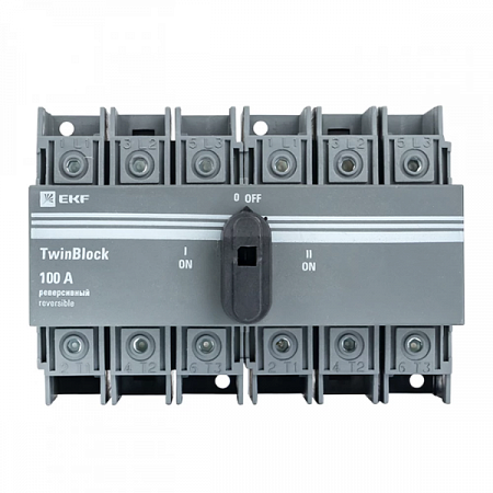 Рубильник 100A 3P реверсивный c рукояткой для прямой установки TwinBlock EKF (4)