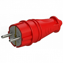 NE-AD вилка прямая каучук 2P+PE 1х16А 220-240V IP44 КРАСНАЯ 4401 (Турция) на сайте Стройсервис
