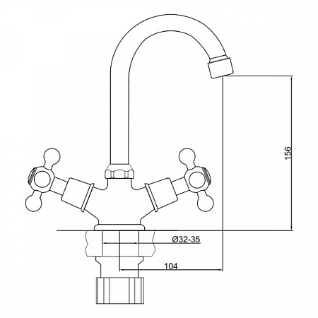 Смеситель для умывальника GROSS AQUA Yota 6088039C-B06