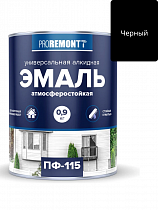 0006684 Эмаль ПФ-115 PROREMONTT Черный 0,9кг Л-С на сайте Стройсервис

