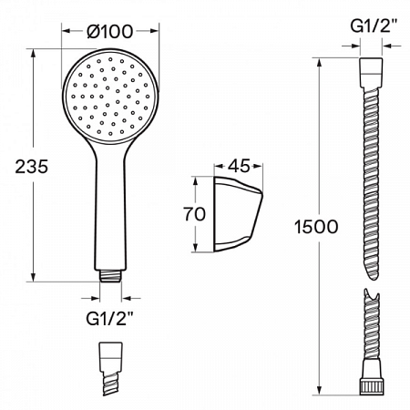 Смеситель для ванны Марион длинный излив, хром WH5A10006C001 Santek