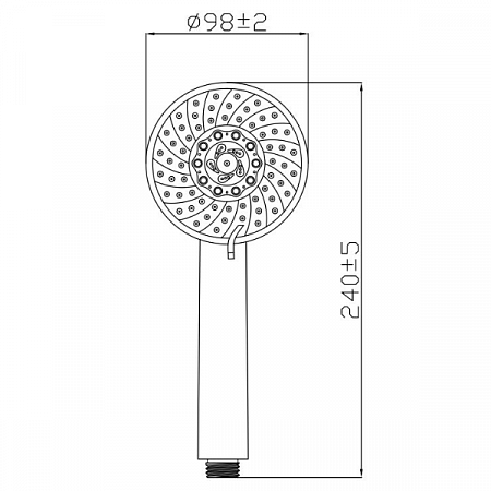 Лейка для душа GROSS AQUA Nova 5 режимов GA3057