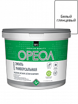 Эмаль акриловая "ОРЕОЛ" глянцевая белая 2.5 кг на сайте Стройсервис
