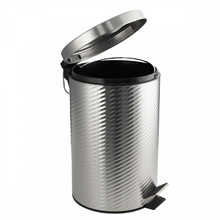 Ведро круглое 12л винтообразное нерж. (хром с педалью) Санакс (3)