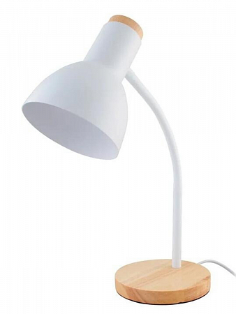 Светильник настольный СТ84 40W E27 металл/дерево/резина белый на сайте Стройсервис
