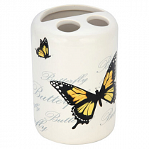 Держатель для зубных щеток Рыжий кот Бабочки, керамика ТВН-FLY на сайте Стройсервис
