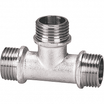 Тройник латунь 3/4" НР/НР/НР никел. на сайте Стройсервис
