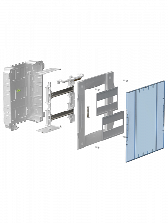 Бокс встраиваемый 24мод. белый с прозрачной дверью и шинами IP40 KREPTA 5 KR5-KP12-V-24-41 IEK (3)