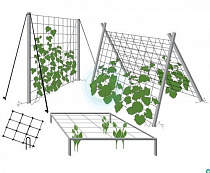 Сетка пл. шпалерная  2х5м 150х170мм хаки на сайте Стройсервис
