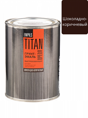 Грунт-эмаль быстросохнущая ОРЕОЛ TITAN матовая шоколадно-коричневая RAL 8017 0.75 л 0.9 кг на сайте Стройсервис
