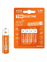 Элементы питания алкалиновый LR03 AAA  1,5V BP-4 SQ1702-0006 TDM на сайте Стройсервис
