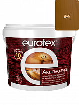 Лак защитно-декоративный EUROTEX® АКВАЛАЗУРЬ дуб 0,9кг на сайте Стройсервис

