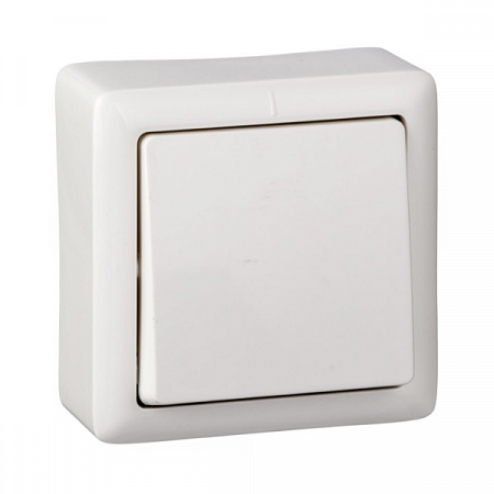 Выключатель 1-кл. ОП Хит 6А IP20 250В бел.  на сайте Стройсервис
