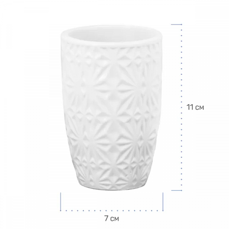 Стакан д/зубных щеток ВаннДерВайт, керамика, цвет белый 60716 Master House (1)