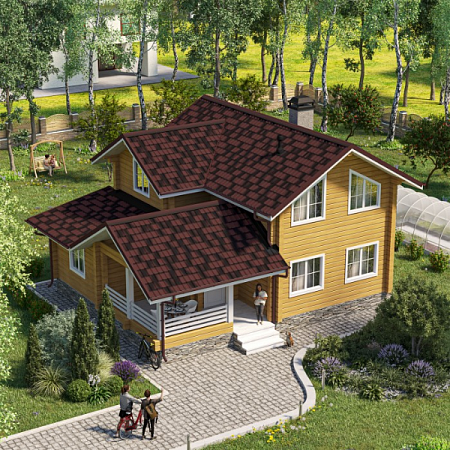 Черепица Ондувилла КРАСНЫЙ БАРХАТ / Onduvilla RED VELVET (red3d) 15/900 (2)