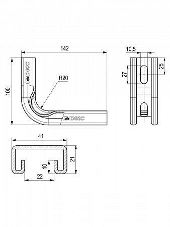 Консоль легкая DW осн. 100 BBC3010 DKC