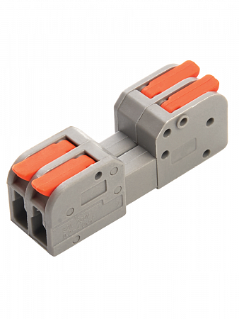 Клемма строительно-монтаж. проходная с рычагом разъемная LD221-422 на сайте Стройсервис
