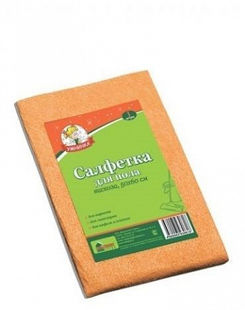 Салфетка д/уборки д/пола вискоза ОРАНЖ. 50х60см "Умничка" на сайте Стройсервис
