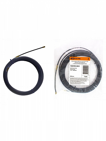 Нейлоновая кабельная протяжка НКП диаметр 4мм длина 5м с наконечниками (черная) TDM на сайте Стройсервис
