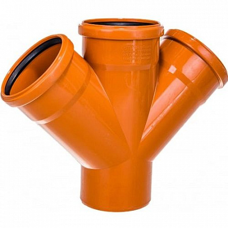 Крестовина канализационная наруж. PP-H D110*45° Flextron на сайте Стройсервис
