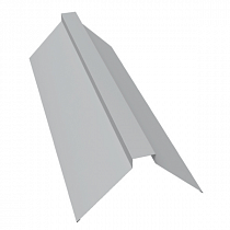 Конек 150мм*2м RAL 7004 фигурный с подгибом, Серый  на сайте Стройсервис
