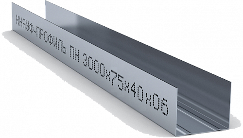 Профиль направляющий ПН 75*40*3000 толщ.0,6мм КНАУФ на сайте Стройсервис
